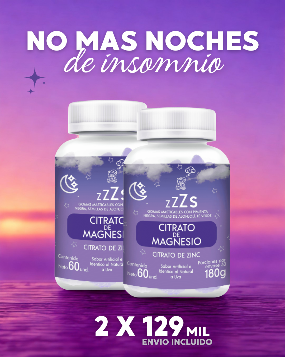 GOMAS DE CITRATO DE MAGNESIO X2
