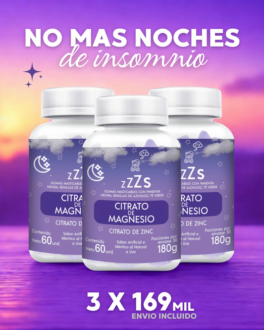 GOMAS DE CITRATO DE MAGNESIO X3